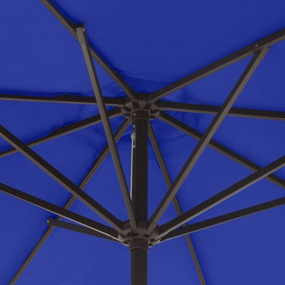 Parasol de patio Lopes de 9 pieds avec base en finition bronze et support de poids inclus