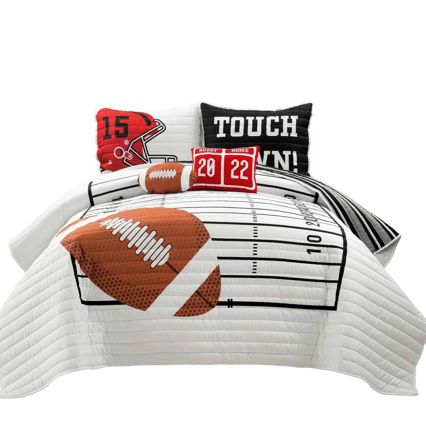 Couette surdimensionnée réversible pour enfants Lush Decor à motif de football américain