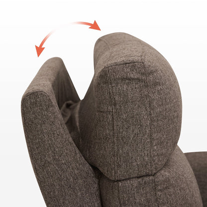 Canapé inclinable électrique MCombo 60.2 avec massage et double chauffage, appui-tête réglable, ports USB et Type-C, tissu