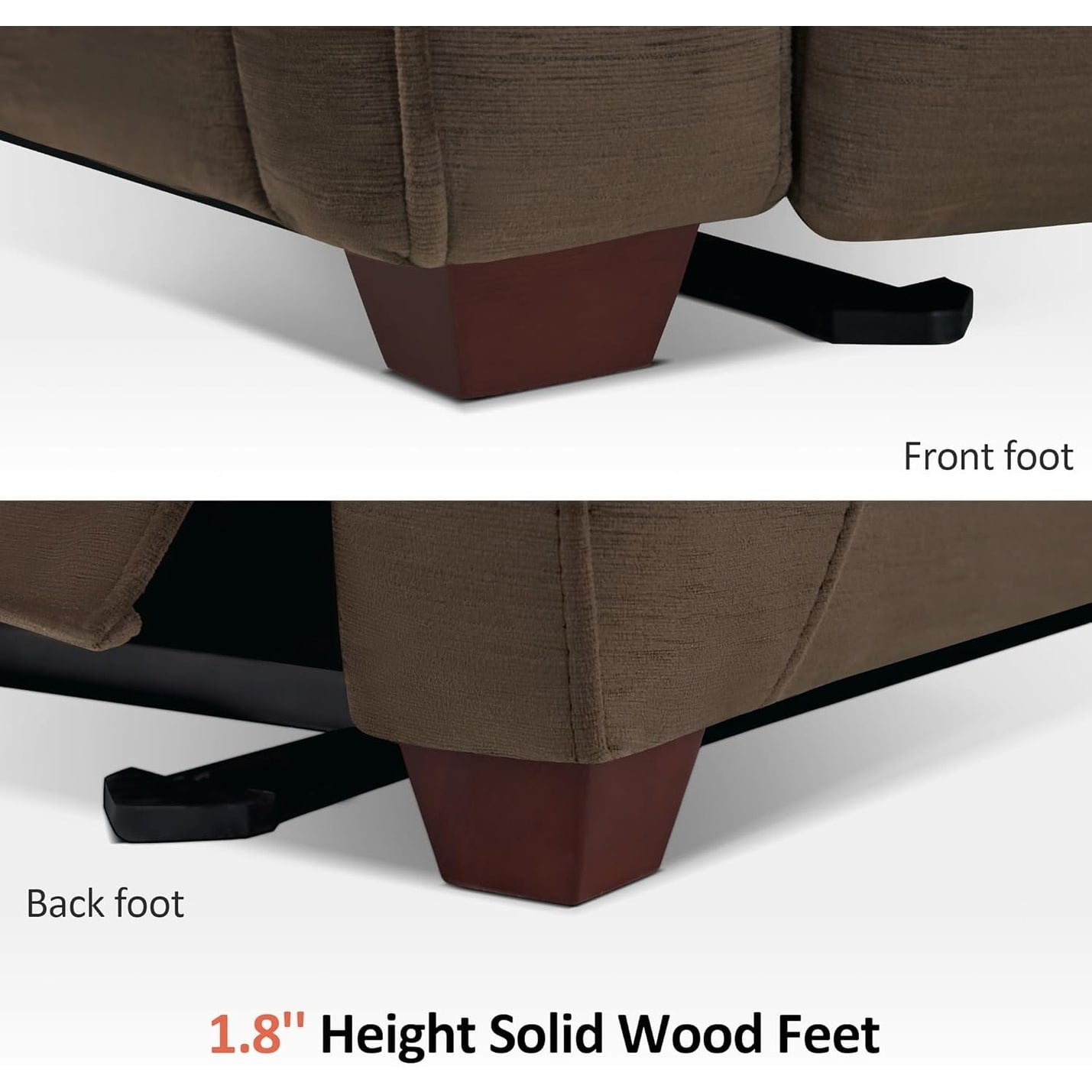 Fauteuil inclinable électrique MCombo Zero Wall-Hugger avec appui-tête réglable, idéal pour les petits espaces et les camping-cars, tissu ST257