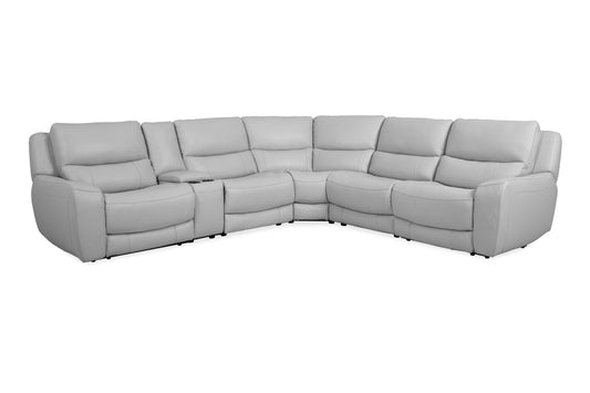 Canapé sectionnel inclinable électrique Magnolia en cuir