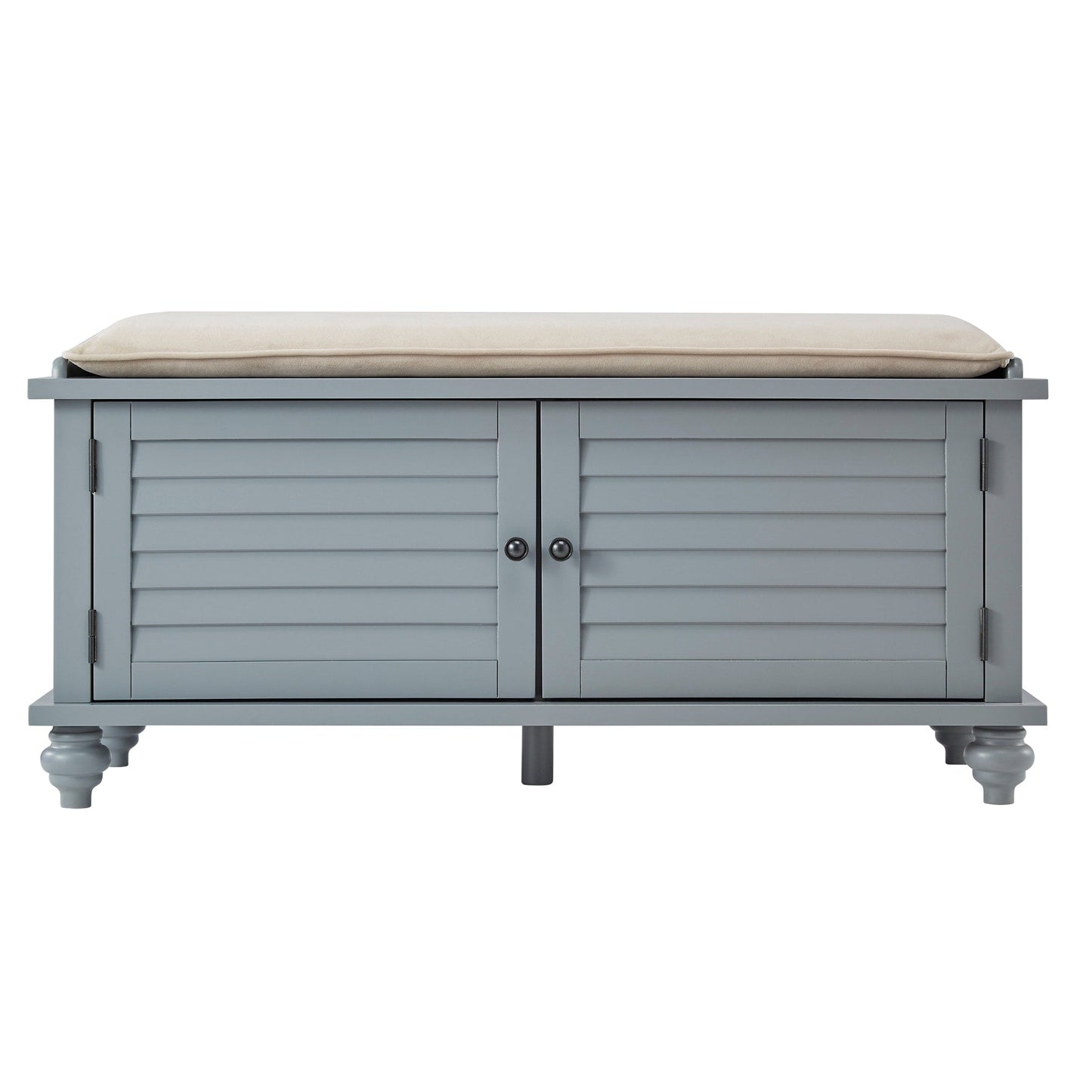Banc de rangement à porte à volets Maybelle avec coussin en velours par iNSPIRE Q Classic