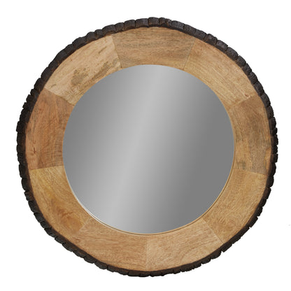 Miroir mural rond en bois Meredith, finition Live Edge, par River of Goods - 30,5 x 1 x 30,5