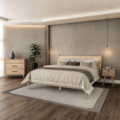 Lit à panneaux du milieu du siècle