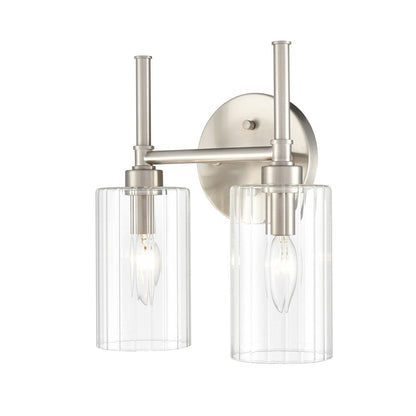 Luminaire de salle de bain Millennium Lighting Chastine avec abat-jour en verre biseauté transparent