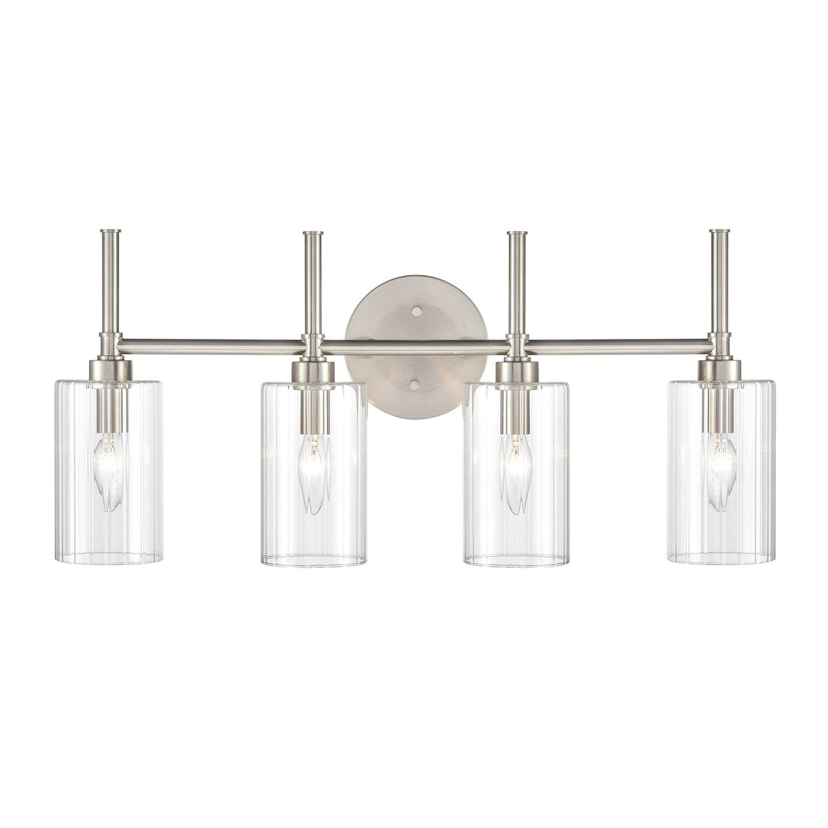 Luminaire de salle de bain Millennium Lighting Chastine avec abat-jour en verre biseauté transparent