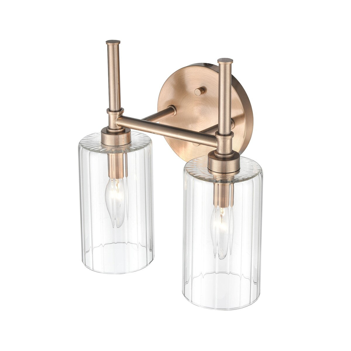 Luminaire de salle de bain Millennium Lighting Chastine avec abat-jour en verre biseauté transparent