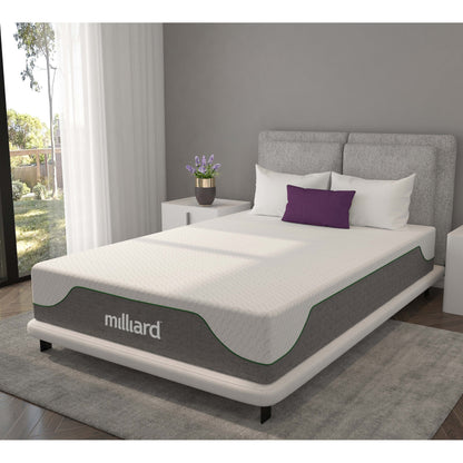 Matelas en mousse à mémoire de forme Milliard 10 pouces ferme, Bed-in-a-Box/Soulagement de la pression, Classique