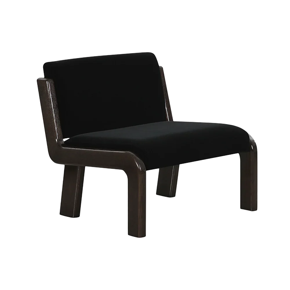 Fauteuil Milo en similicuir noir