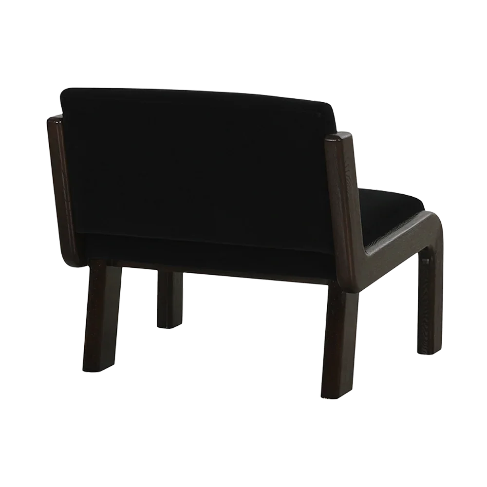 Fauteuil Milo en similicuir noir