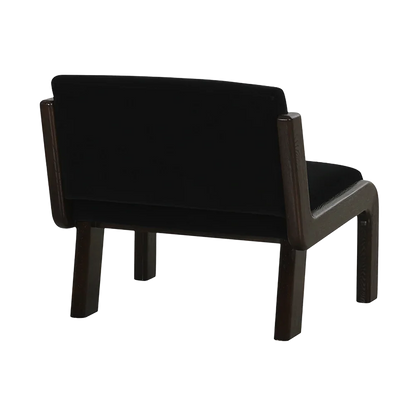 Fauteuil Milo en similicuir noir