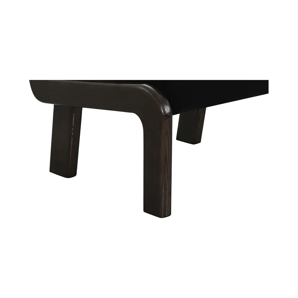 Fauteuil Milo en similicuir noir