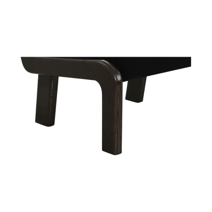 Fauteuil Milo en similicuir noir