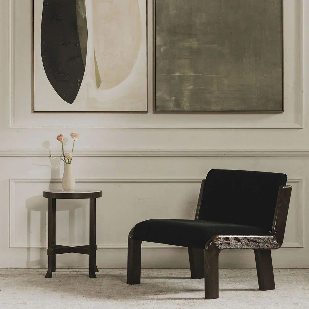 Fauteuil Milo en similicuir noir