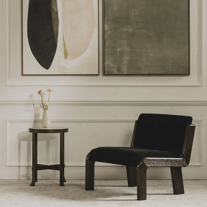 Fauteuil Milo en similicuir noir