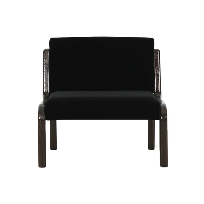 Fauteuil Milo en similicuir noir