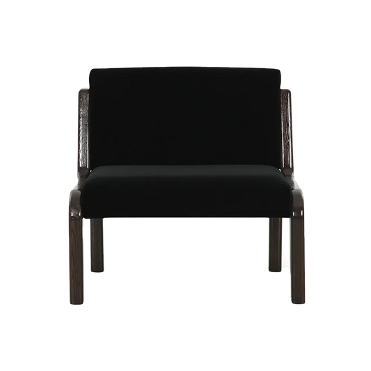 Fauteuil Milo en similicuir noir