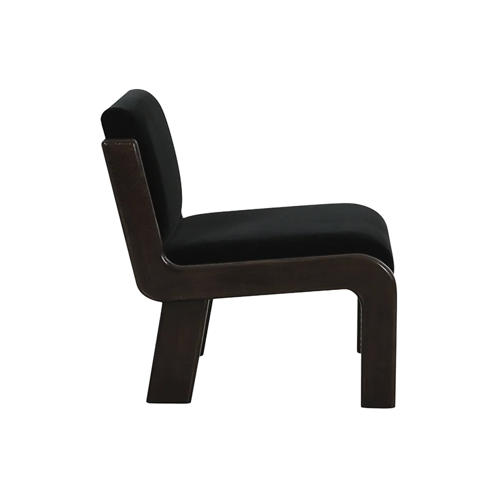 Fauteuil Milo en similicuir noir