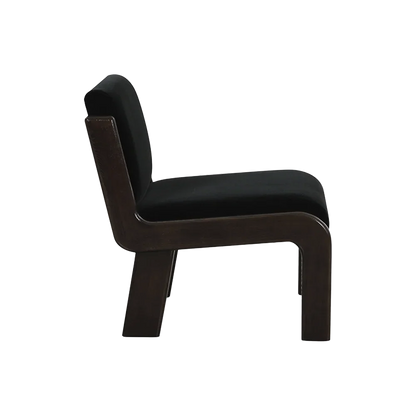 Fauteuil Milo en similicuir noir