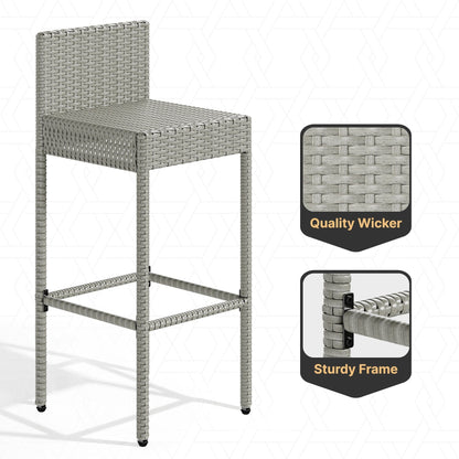 Ensemble de bar en osier pour meubles d'extérieur Moasis 5 pièces - 5 pièces