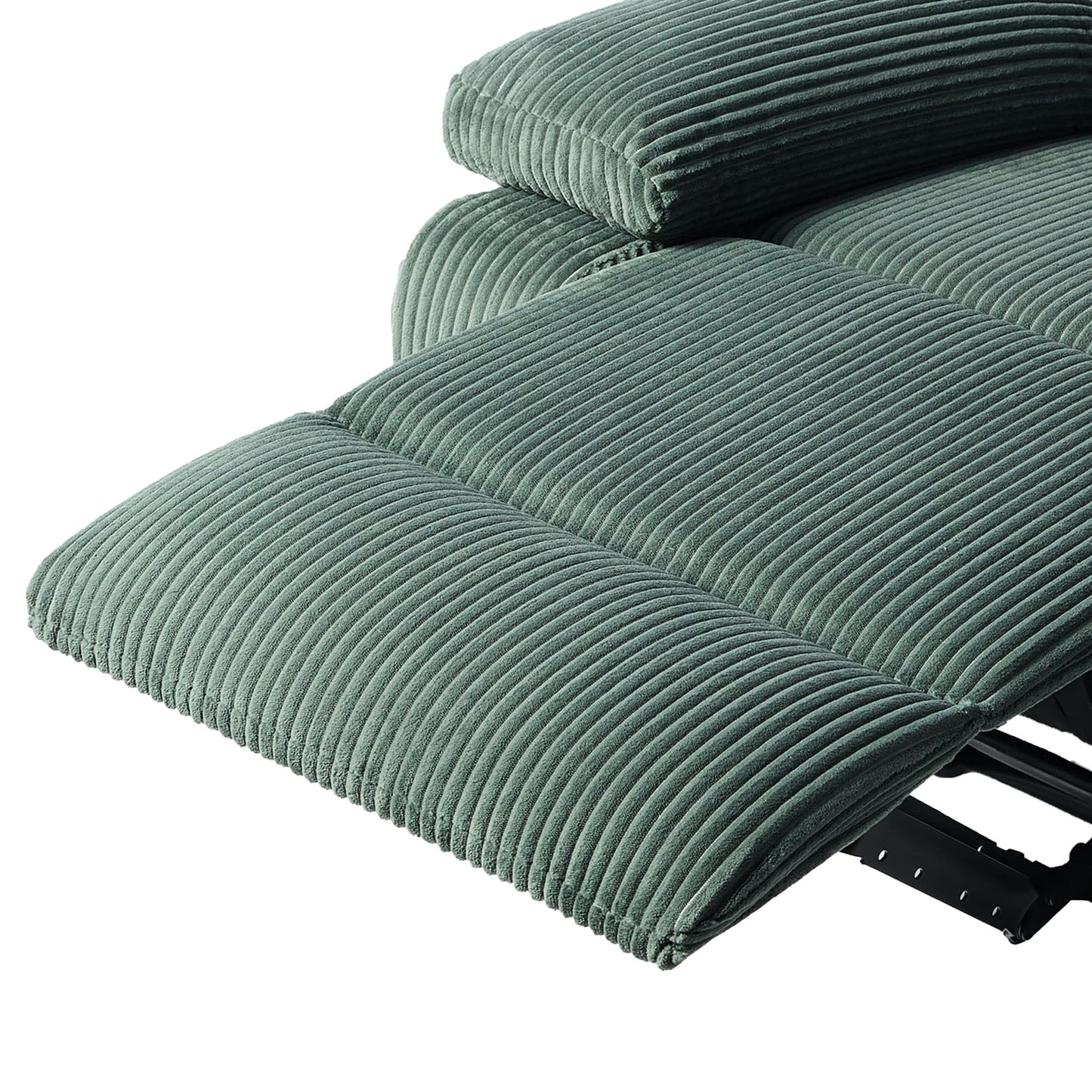 Fauteuil inclinable manuel moderne en velours côtelé, fauteuil inclinable réglable avec accoudoirs larges