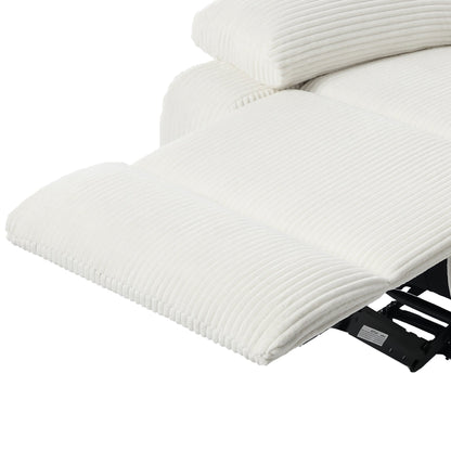 Fauteuil inclinable manuel moderne en velours côtelé, fauteuil inclinable réglable avec accoudoirs larges