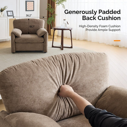 Fauteuil d'appoint moderne à oreilles d'éléphant, siège confortable pour salon et chambre