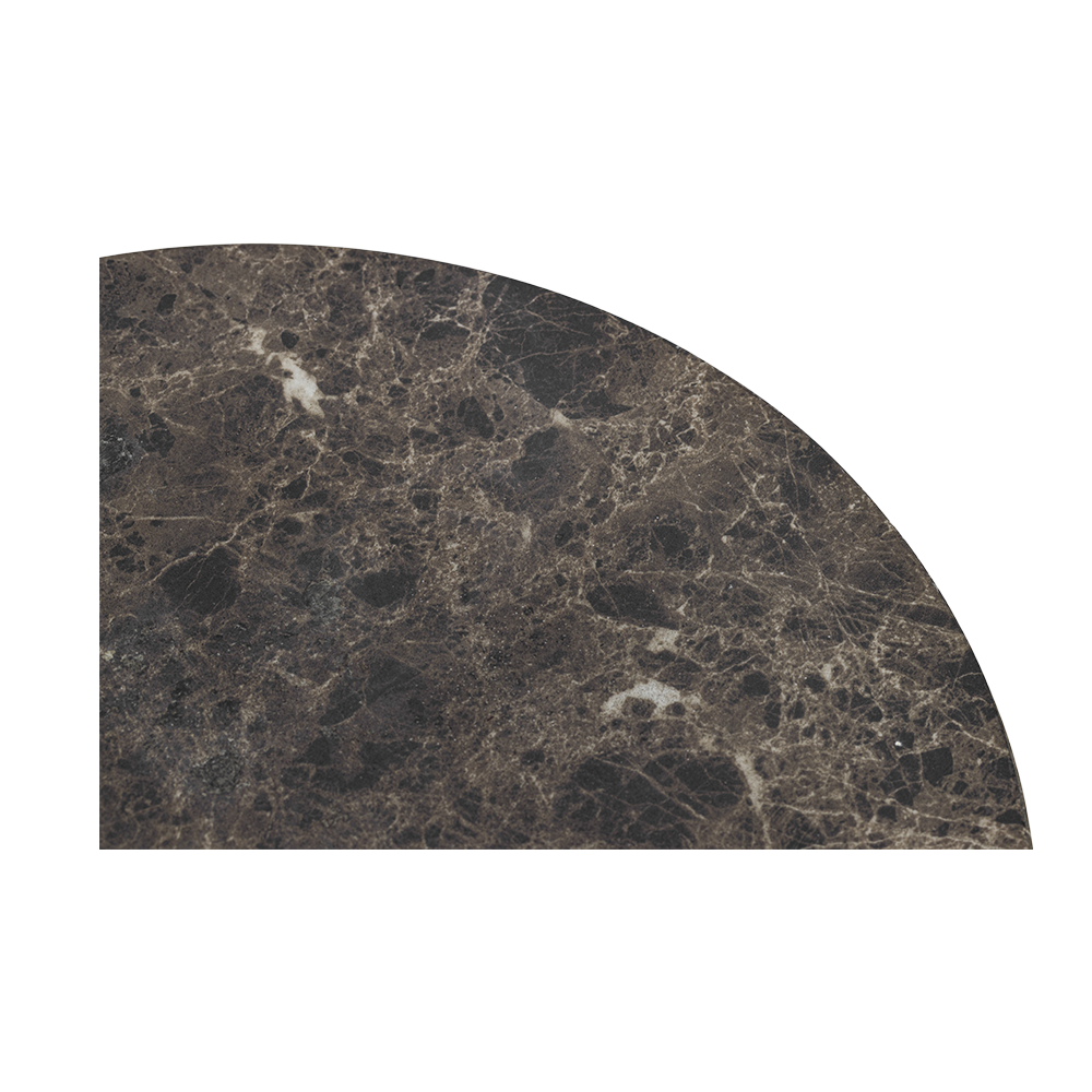 Table d'appoint ronde Monaco en marbre marron