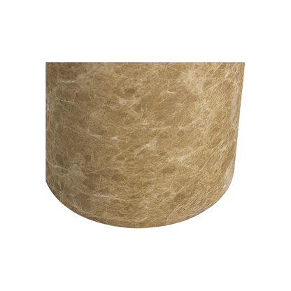 Table d'appoint ronde Monaco en marbre doré