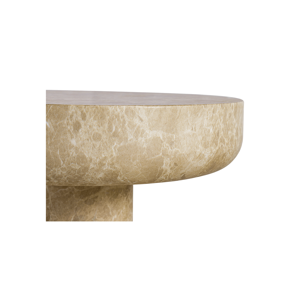 Table d'appoint ronde Monaco en marbre doré