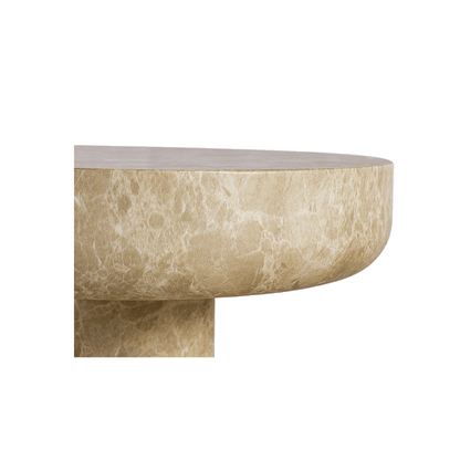 Table d'appoint ronde Monaco en marbre doré