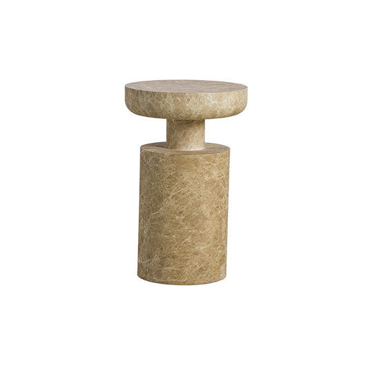 Table d'appoint ronde Monaco en marbre doré