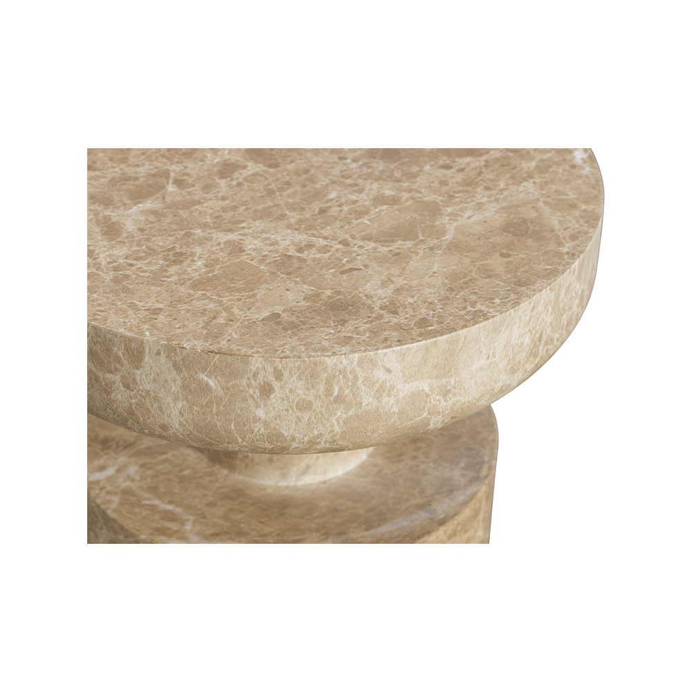 Table d'appoint ronde Monaco en marbre doré