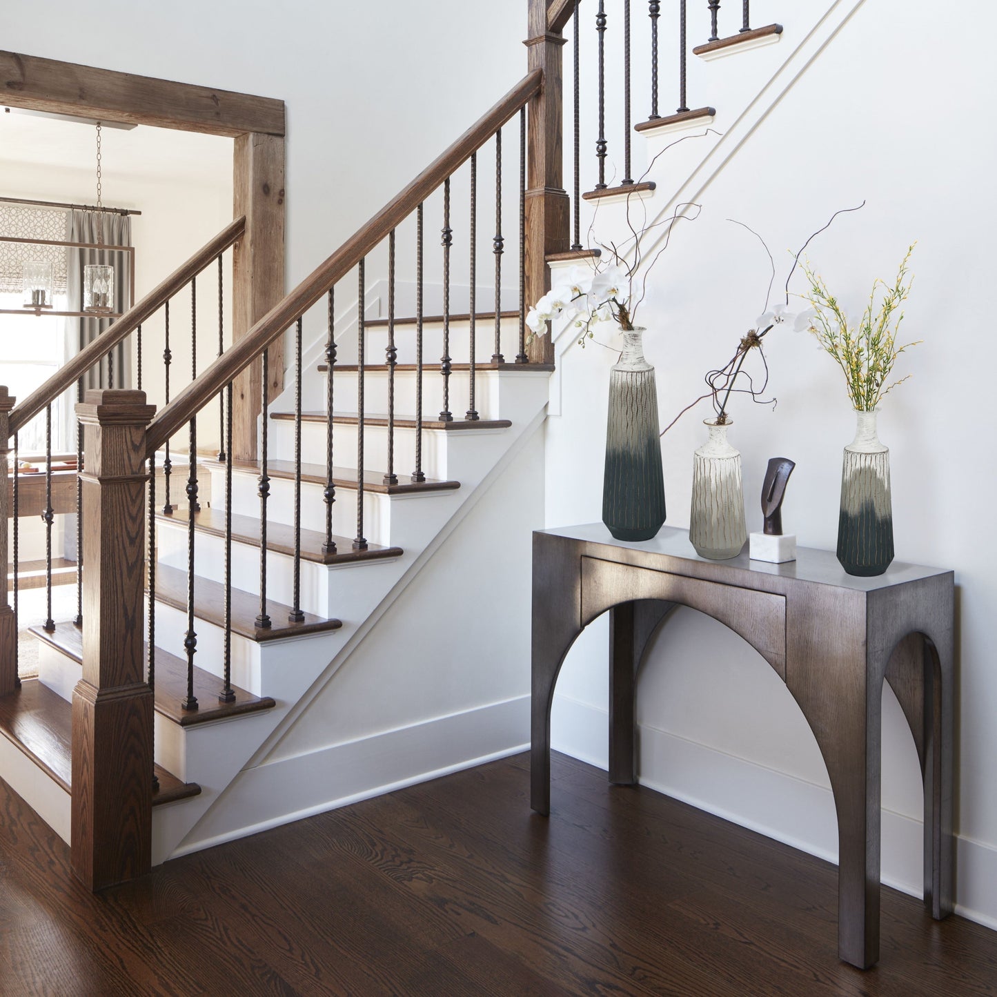 Vases en métal multicolores ombrés (lot de 3)