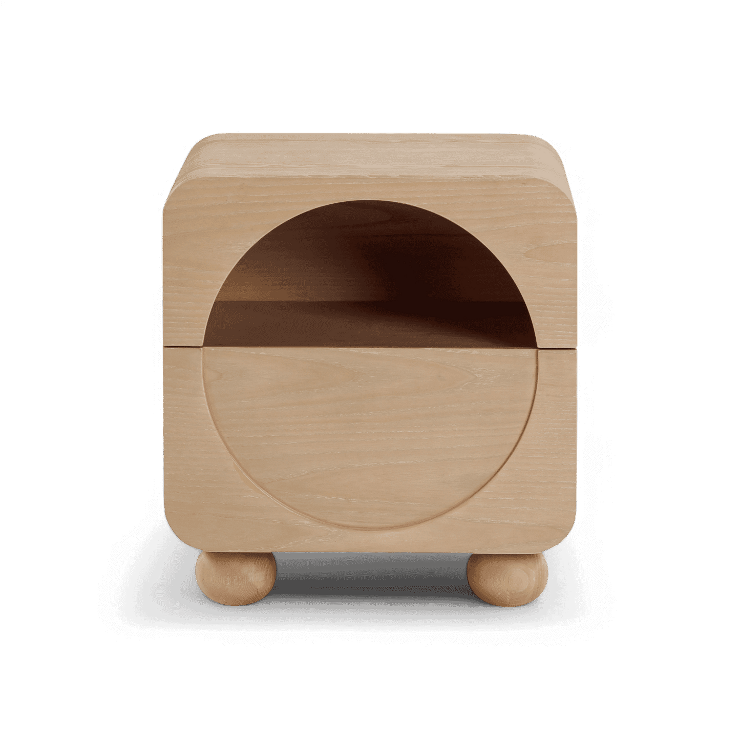 Table de chevet Serenity en frêne naturel