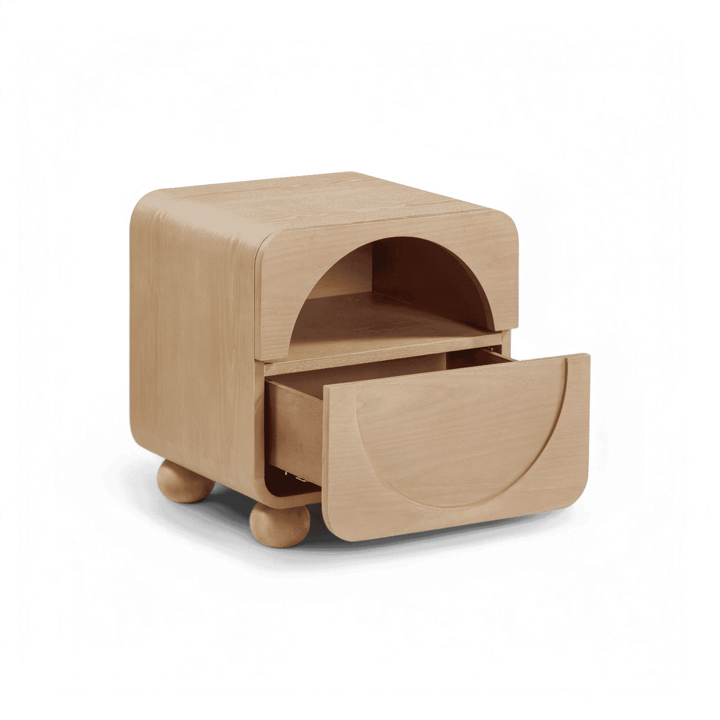 Table de chevet Serenity en frêne naturel