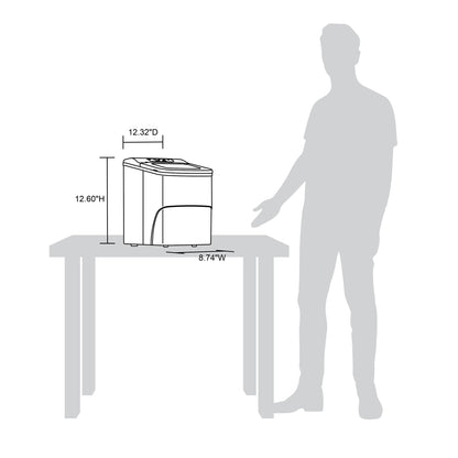 Machine à glaçons de comptoir Newair 11,8 kg, portable et légère, commande intuitive, glaçons de grande ou petite taille, pièces sans BPA