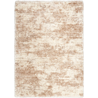 Tapis Nourison luxueux à poils longs et ultra moelleux, style abstrait glamour