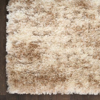 Tapis Nourison luxueux à poils longs et ultra moelleux, style abstrait glamour