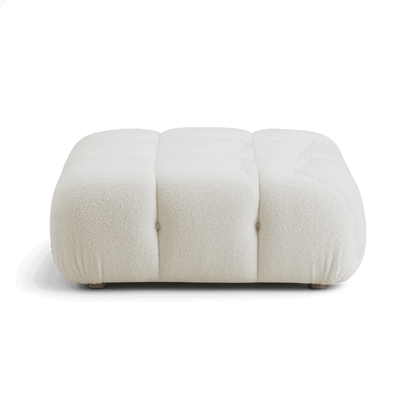 Pouf modulaire Solace blanc cassé