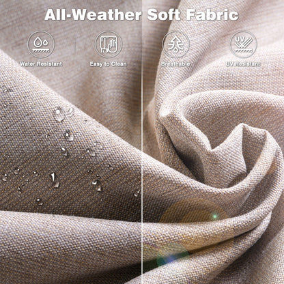 Ensemble de 8 chaises pivotantes en osier pour patio OVIOS