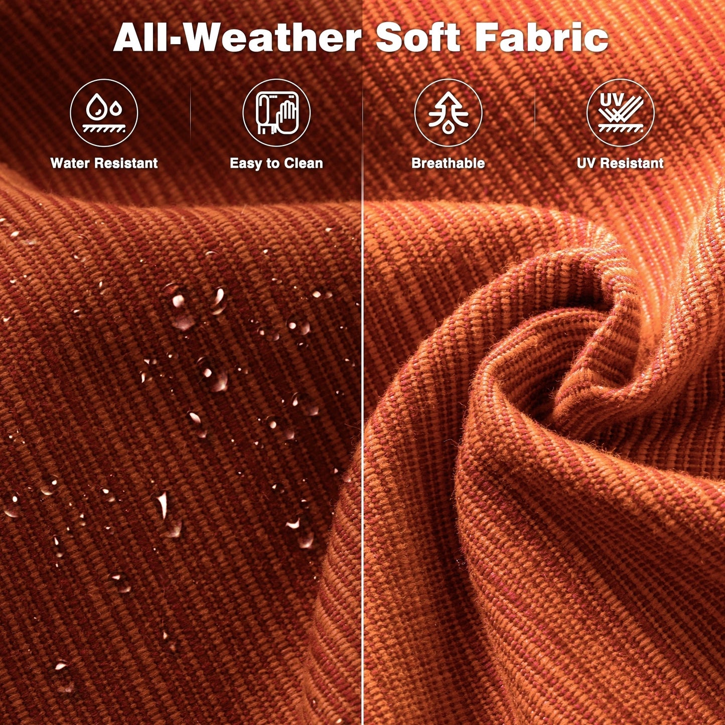 Ensemble de 8 chaises pivotantes en osier pour patio OVIOS