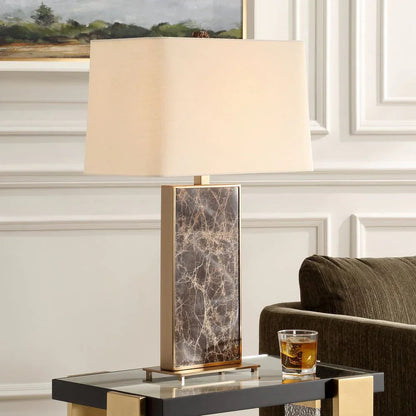 Lampe de table en obsidienne