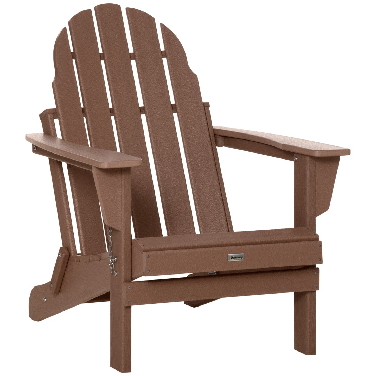Chaise pliante Adirondack Outsunny, chaises de plage pliantes en plastique PEHD pour terrasse et jardin