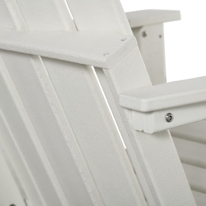 Chaise pliante Adirondack Outsunny, chaises de plage pliantes en plastique PEHD pour terrasse et jardin