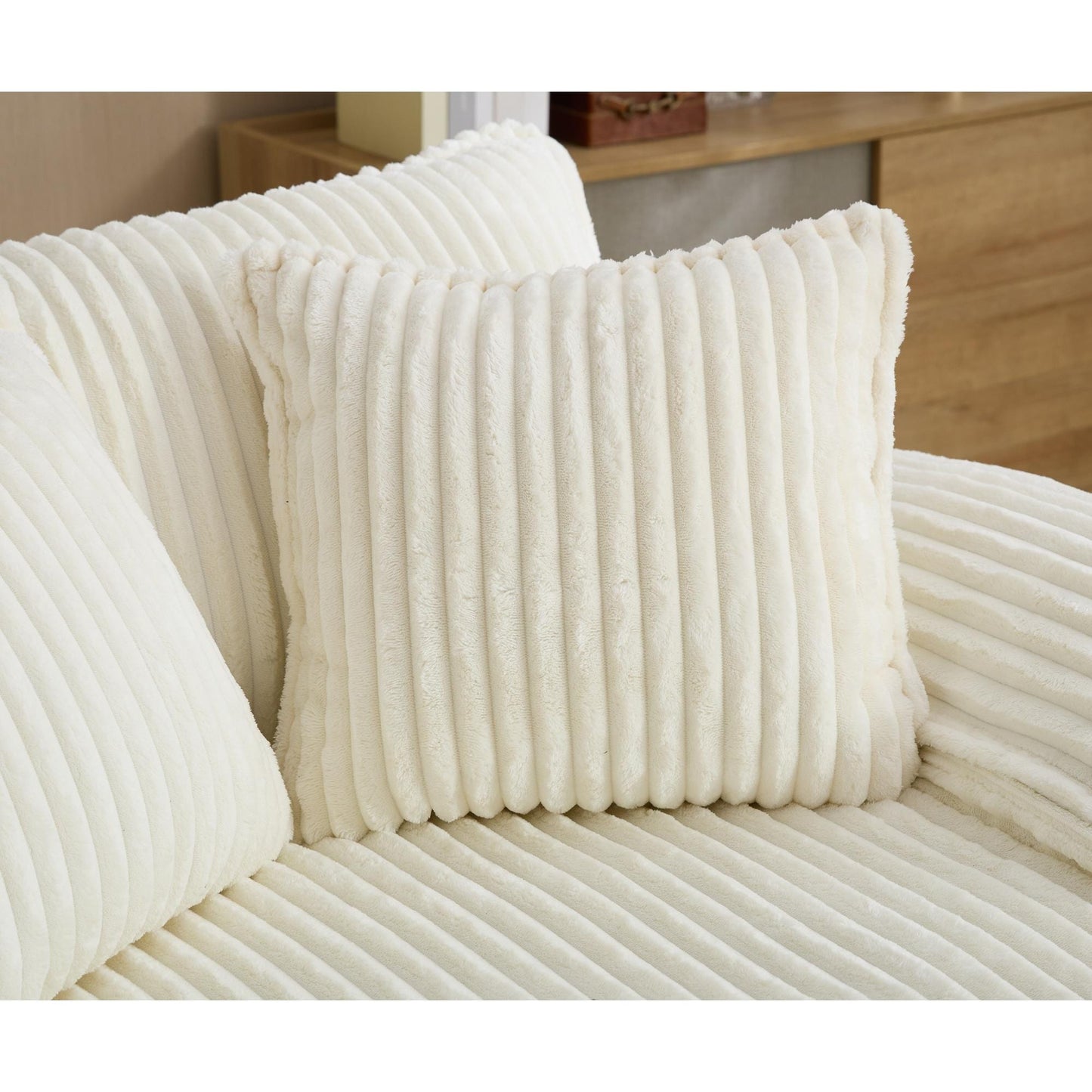 Canapé-lit surdimensionné en velours côtelé moelleux et réglable