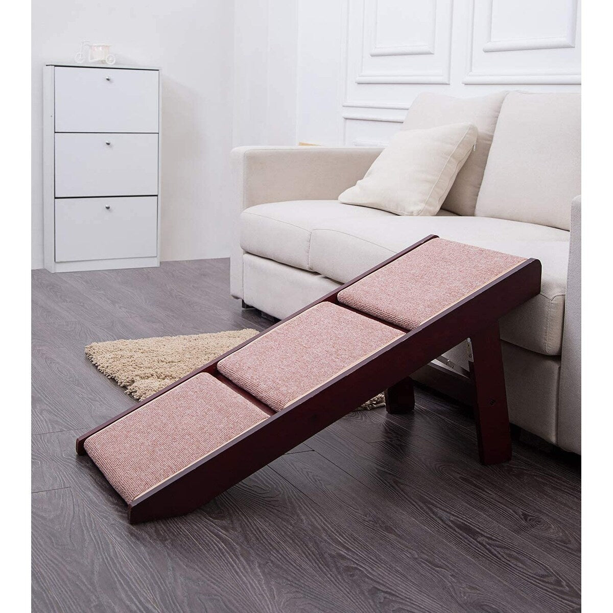 Escalier pliable portable 2 en 1 PAWLAND pour chiens, chats, lits hauts, marchepieds pour chiens, marchepied facile à monter pour animaux de compagnie