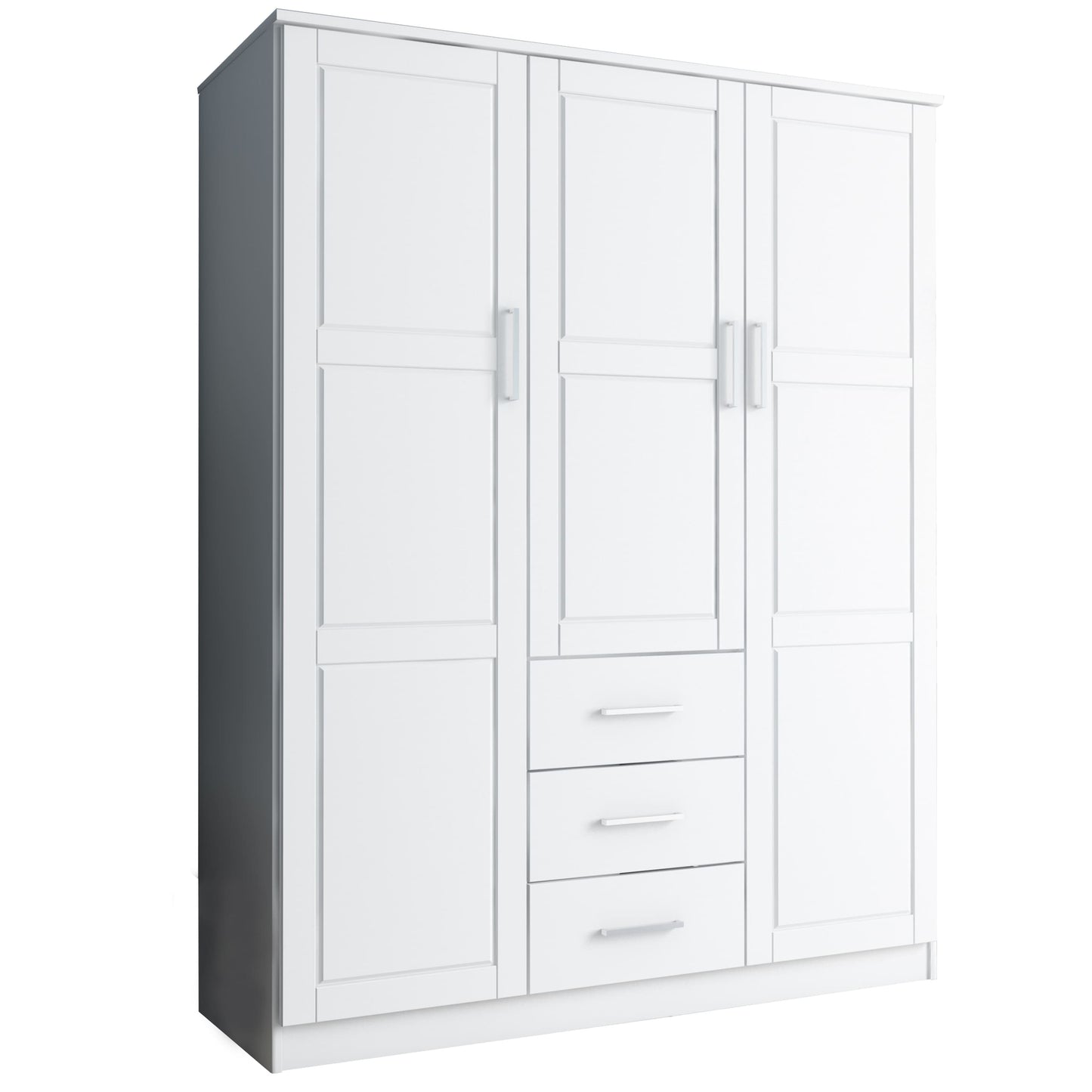 Armoire penderie 3 portes Cosmo 100 % bois massif de Palace Imports avec portes en bois massif ou en miroir
