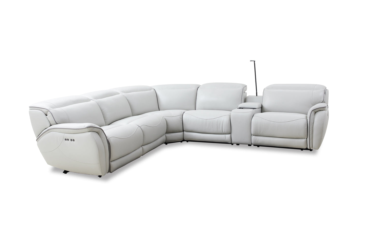 Canapé sectionnel inclinable électrique en cuir Palm Beach