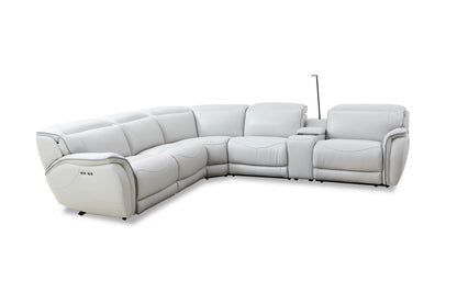 Canapé sectionnel inclinable électrique en cuir Palm Beach